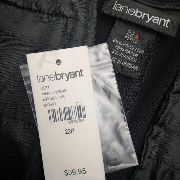 NWT Lane Bryant Ladies Size 22 Petite Black Wide Leg Right Fit Technology Pants - Picture 4 of 13